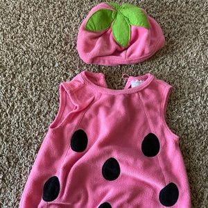 Little girls size 18 mo strawberry costume/hat